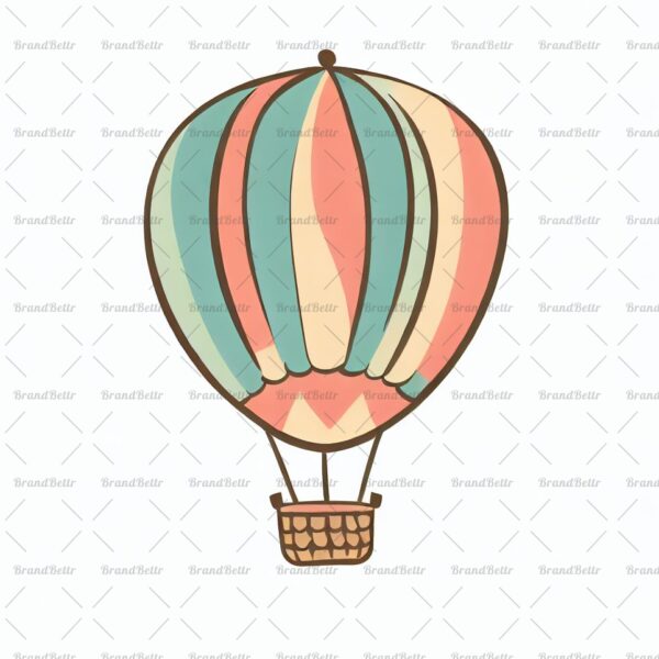 Verspielter Heißluftballon
